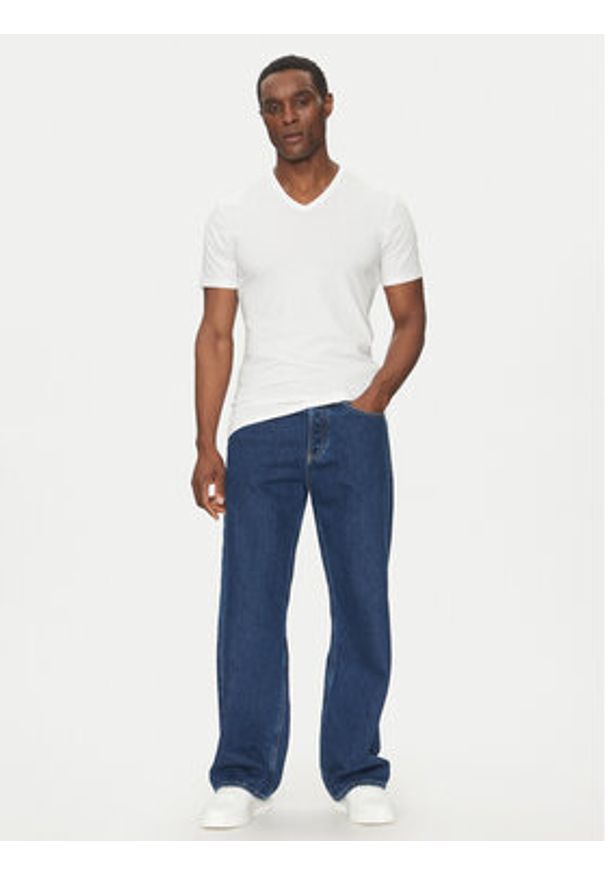 Calvin Klein Underwear Komplet 3 t-shirtów LV00NB4186 Biały Slim Fit. Kolor: biały. Materiał: bawełna
