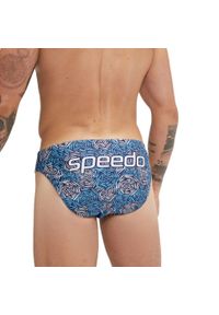 Speedo 5 Cm Escape Slip - Niebiesko-Białe - Rozmiar 38. Kolor: wielokolorowy, niebieski, biały. Wzór: nadruk #2