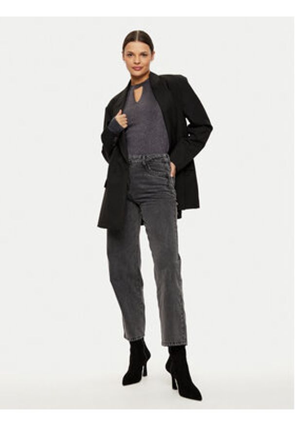 Morgan Sweter 242-MNIGHT Szary Regular Fit. Kolor: szary. Materiał: wiskoza