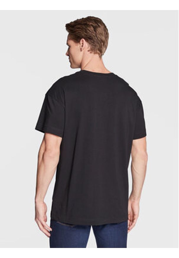 Hugo T-Shirt Linked 50480246 Czarny Regular Fit. Kolor: czarny. Materiał: bawełna