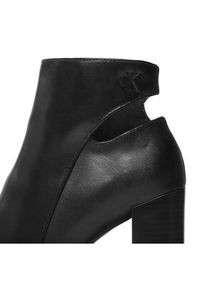 Calvin Klein Jeans Botki Heel Zip Boot Lth YW0YW01070 Czarny. Kolor: czarny. Materiał: skóra #3