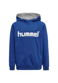 Bluza dziecięca z kapturem Hummel Cotton Logo. Typ kołnierza: kaptur. Kolor: niebieski #1