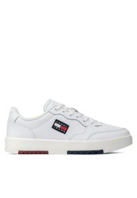 Tommy Jeans Sneakersy Basket Leather EM0EM00899 Biały. Kolor: biały. Materiał: skóra