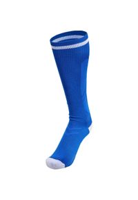 Skarpety sportowe dla dorosłych Hummel Elite Indoor Sock High. Kolor: biały, wielokolorowy, niebieski