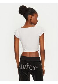 Juicy Couture Bluzka Regal JCBCT224831 Biały Slim Fit. Kolor: biały. Materiał: bawełna #3