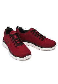 skechers - Skechers Sneakersy Brisbane 232057/RDBK Bordowy. Kolor: czerwony. Materiał: materiał