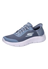 skechers - Buty do chodzenia damskie Skechers Blu Go Walk. Kolor: niebieski, biały, wielokolorowy. Materiał: syntetyk, materiał. Sport: turystyka piesza #1
