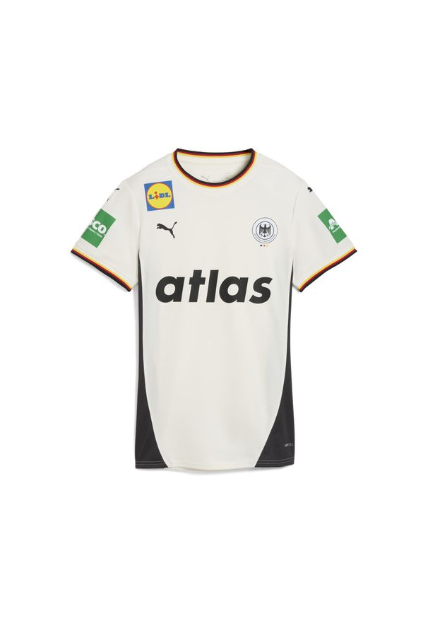 Puma - Damska koszulka domowa niemieckiej reprezentacji w piłce ręcznej PUMA. Kolor: wielokolorowy, szary, biały