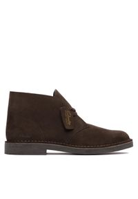 Clarks Trzewiki Desert Bt Evo Dark Brązowy. Kolor: brązowy. Materiał: zamsz, skóra