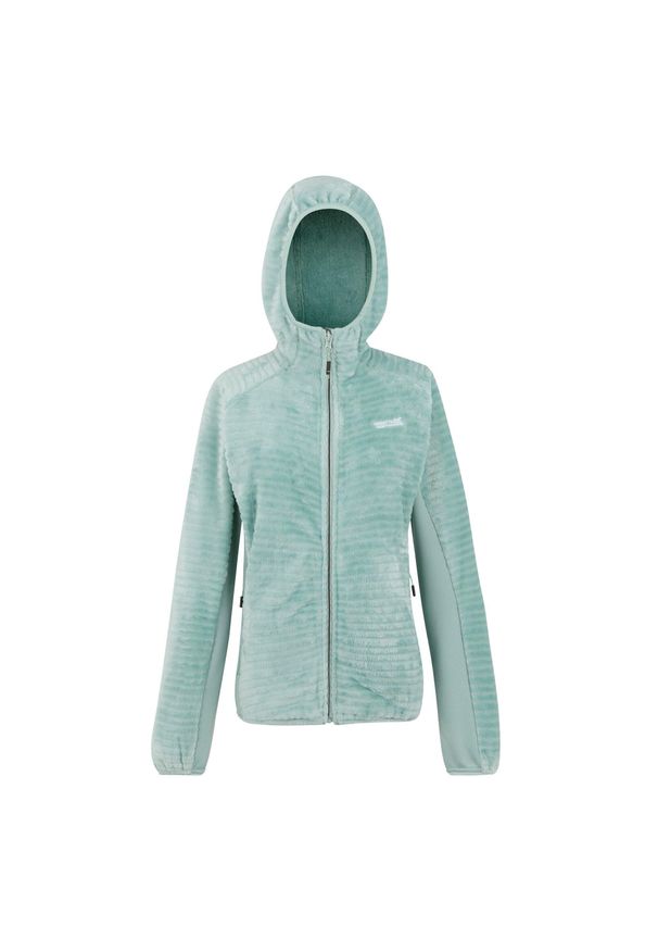 Regatta - Damska Bluza Polarowa Endra Z Kapturem. Typ kołnierza: kaptur. Kolor: zielony. Materiał: polar. Sezon: zima