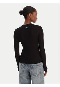 Hugo - HUGO Sweter Somya_B 50554221 Czarny Slim Fit. Kolor: czarny. Materiał: wiskoza #3