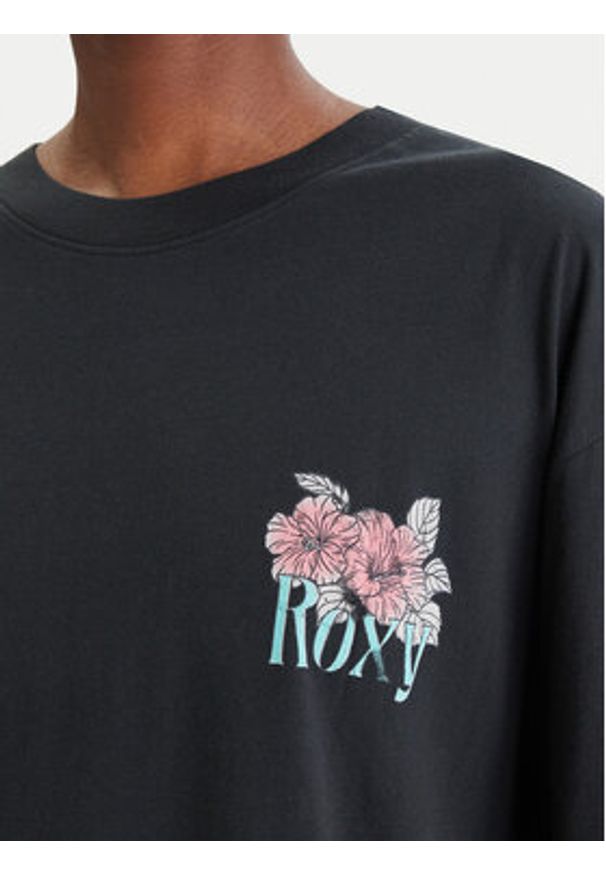 Roxy T-Shirt Talloversize Washed ERJZT06081 Czarny Oversize. Kolor: czarny. Materiał: bawełna
