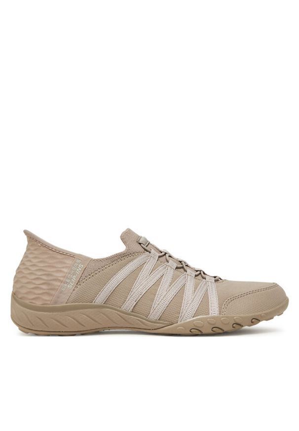 skechers - Skechers Sneakersy Slip-Ins: Breathe Easy - Roll With Me 100593/TPE Beżowy. Kolor: beżowy. Materiał: materiał