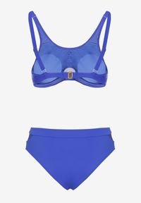 Born2be - Niebieskie Bikini Majtki Figi i Biustonosz z Siateczkową Wstawką Natenira. Kolor: niebieski #3