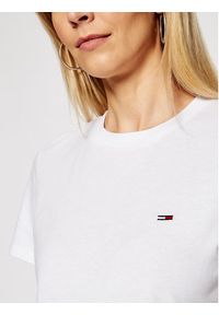 Tommy Jeans T-Shirt C Neck DW0DW09198 Biały Regular Fit. Kolor: biały. Materiał: bawełna #4