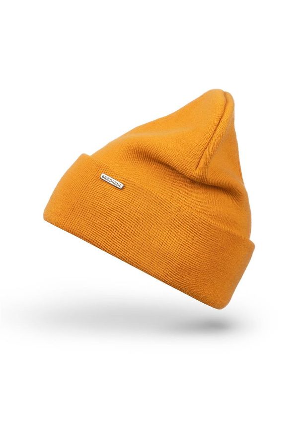 BRODRENE - Czapka zimowa beanie Brodrene CZ26 żółta. Kolor: żółty. Materiał: materiał. Sezon: zima