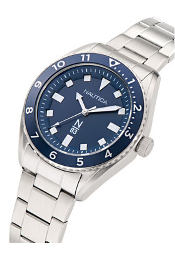 Nautica Zegarek Finn World NAPFWF407 Srebrny. Kolor: srebrny