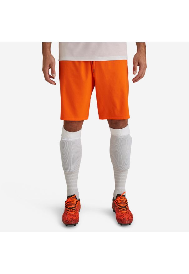 KIPSTA - Spodenki piłkarskie Kipsta Viralto Club. Kolor: pomarańczowy. Materiał: poliester, poliamid, materiał, elastan. Sport: bieganie, piłka nożna