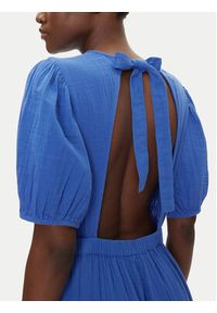 GAP - Gap Sukienka codzienna 717787-00 Niebieski Regular Fit. Okazja: na co dzień. Kolor: niebieski. Materiał: bawełna. Typ sukienki: proste. Styl: casual #2