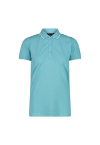 Damska koszulka polo CMP. Typ kołnierza: polo. Kolor: niebieski, wielokolorowy, biały #1