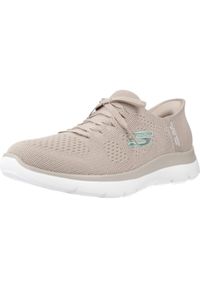 skechers - Tenisówki Skechers Model Slip-ins - Summits New Daily Kolor Brązowy. Kolor: brązowy. Materiał: tkanina