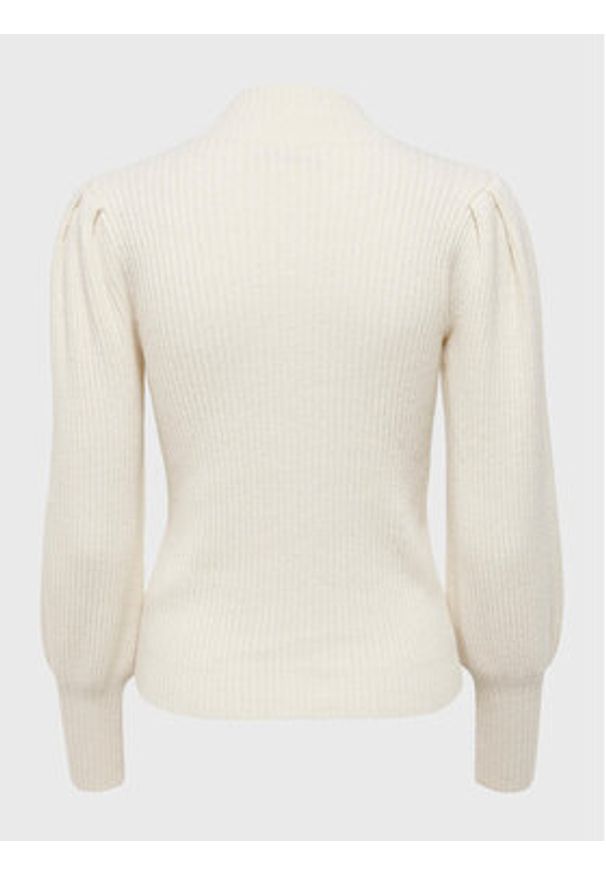 only - ONLY Sweter Katia 15232494 Beżowy Regular Fit. Kolor: beżowy. Materiał: wiskoza