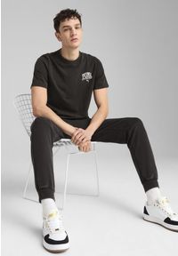Puma - Męska koszulka z efektem sprania PUMA Class PUMA Black. Kolor: czarny. Materiał: guma. Wzór: nadruk