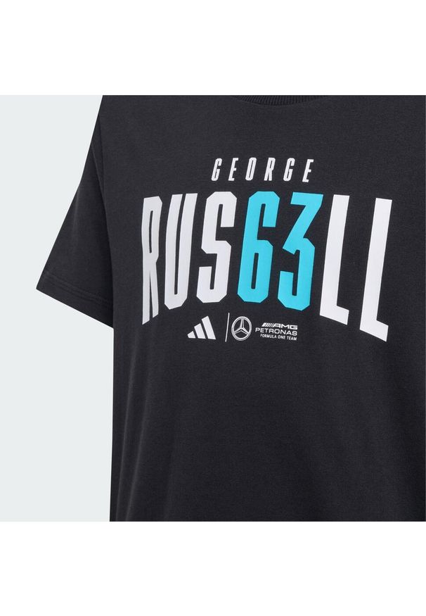 Adidas - Koszulka Mercedes - AMG Petronas Formula One Team George Russell Kids. Kolor: czarny. Materiał: bawełna