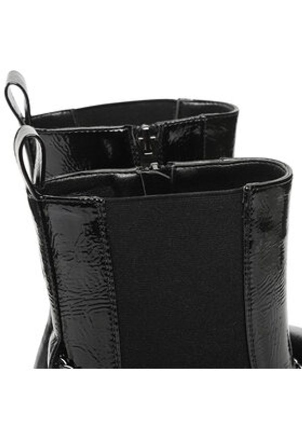 DeeZee Botki H13119-4 Czarny. Kolor: czarny. Materiał: skóra