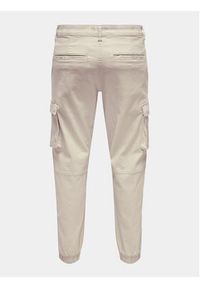 Only & Sons Spodnie materiałowe Cam 22016687 Beżowy Tapered Fit. Kolor: beżowy. Materiał: bawełna #4