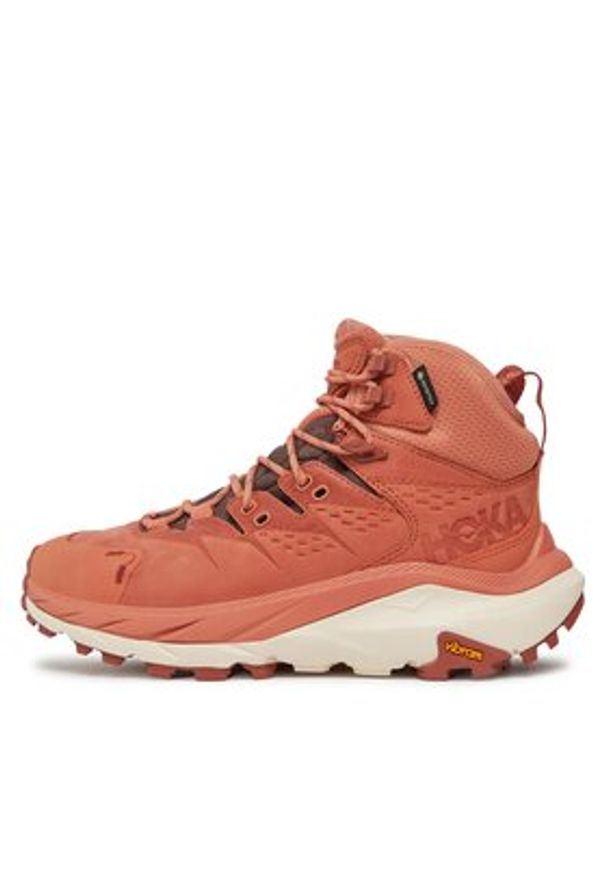 HOKA - Hoka Trekkingi Kaha 3 Gtx GORE-TEX 1123156 Pomarańczowy. Kolor: pomarańczowy. Materiał: skóra