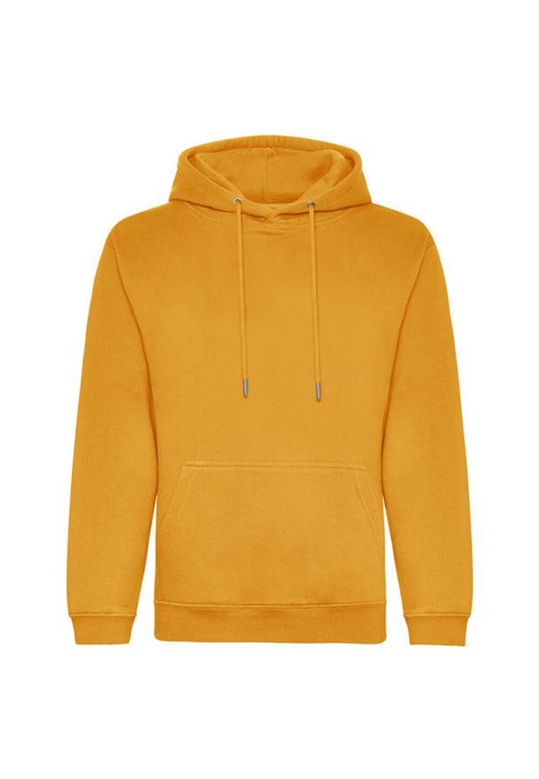 AWDIS - Organiczna Bluza Z Kapturem Unisex Dla Dorosłych. Typ kołnierza: kaptur. Kolor: żółty