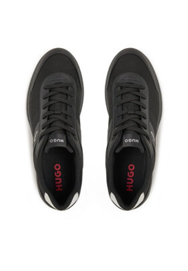 Hugo - HUGO Sneakersy Riven 50536302 Czarny. Kolor: czarny. Materiał: skóra