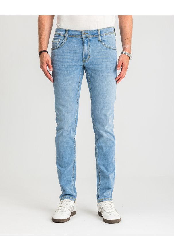 Męskie Spodnie Jeansowe Mustang Style Oregon Tapered Denim Blue 1017123 5000 401