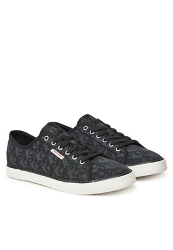Calvin Klein Jeans Tenisówki Ess Vulc Low Mg Cv Mono YM0YM01368 Czarny. Kolor: czarny. Materiał: materiał