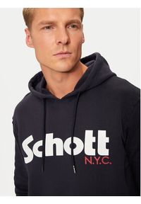 SCHOTT N.Y.C. Bluza SWHOOD Granatowy Regular Fit. Kolor: niebieski. Materiał: bawełna