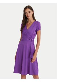 Lauren Ralph Lauren Sukienka codzienna 250868161011 Fioletowy Regular Fit. Okazja: na co dzień. Kolor: fioletowy. Materiał: syntetyk. Typ sukienki: proste. Styl: casual #1