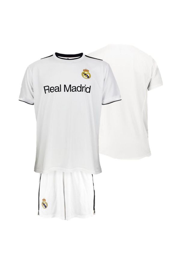 Real Madrid - Real Madryt komplet koszulka spodenki junior RM1KTK124 152 biały. Kolor: biały. Sport: piłka nożna