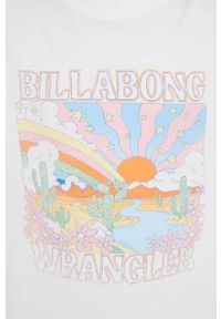 Billabong longsleeve bawełniany Billabong x Wrangler kolor beżowy. Kolor: beżowy. Materiał: bawełna. Długość rękawa: długi rękaw #3