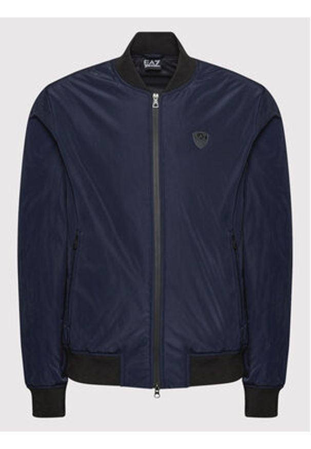 EA7 Emporio Armani Kurtka bomber 8NPB10 PN7LZ 1578 Granatowy Regular Fit. Kolor: niebieski. Materiał: syntetyk