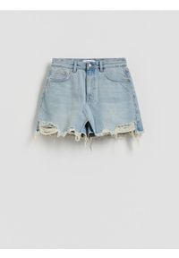Reserved - Jeansowe spódnico-szorty - niebieski. Kolor: niebieski. Materiał: jeans #1