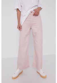 Answear Lab Jeansy damskie kolor różowy high waist. Stan: podwyższony. Kolor: różowy. Styl: wakacyjny