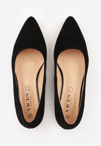 Renee - Czarne Czółenka VICES ze Skóry Naturalnej na Słupku Avanah. Kolor: czarny. Materiał: skóra. Obcas: na słupku. Styl: elegancki #2