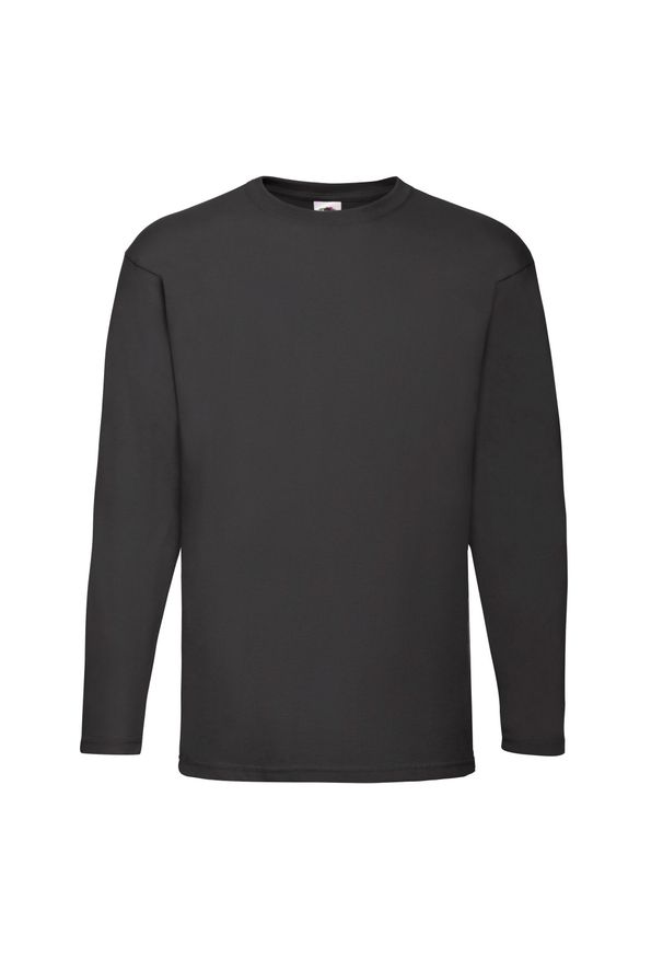 FRUIT OF THE LOOM - Koszulka Z Długim Rękawem Dla Dorosłych Unisex Valueweight. Kolor: czarny. Długość rękawa: długi rękaw. Długość: długie. Sport: turystyka piesza