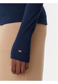 TOMMY HILFIGER - Tommy Hilfiger Bluzka Henley WW0WW43905 Granatowy Slim Fit. Typ kołnierza: typu henley. Kolor: niebieski. Materiał: bawełna #5
