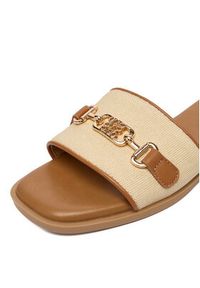 Nine West Klapki CEO-678322-84 Beżowy. Kolor: beżowy. Materiał: materiał #2