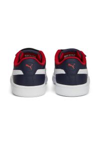 Puma - Dziecięce skórzane sneakersy Smash 3.0 V PUMA Navy White For All Time Red Blue. Kolor: czerwony, niebieski, wielokolorowy, biały. Materiał: skóra