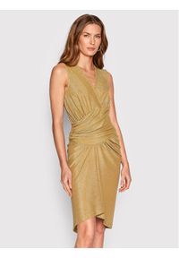 Rinascimento Sukienka koktajlowa CFC0110016003 Złoty Regular Fit. Kolor: złoty. Materiał: syntetyk. Styl: wizytowy #1