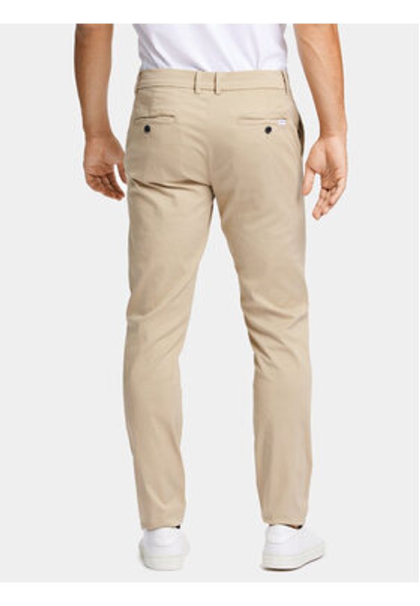 Lindbergh Chinosy 30-005044 Beżowy Slim Fit. Kolor: beżowy. Materiał: bawełna