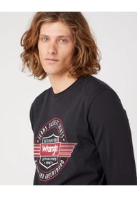 Wrangler - WRANGLER AMERICANA TEE MĘSKA KOSZULKA Z DŁUGIM RĘKAWEM LOGO FADED BLACK W70QD3XV6 112320777. Długość rękawa: długi rękaw. Długość: długie #5